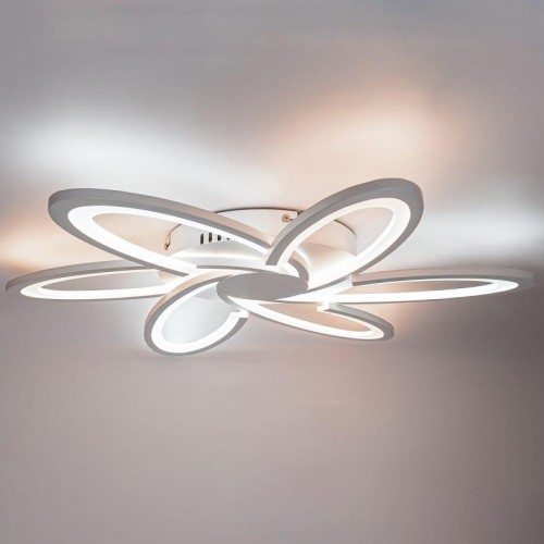 Светодиодная диммируемая люстра GLANZEN LED-0090-SATURN-white с пультом управления - изображение 4