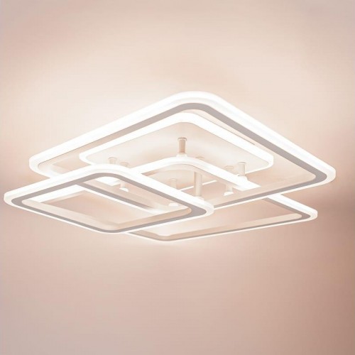 Светодиодная диммируемая люстра GLANZEN LED-0090-SQUARE-white с пультом управления - изображение 2