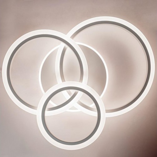 Светодиодная диммируемая люстра GLANZEN LED-0090-ROUND-white с пультом управления - изображение 2
