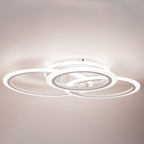 Светодиодная диммируемая люстра GLANZEN LED-0090-ROUND-white с пультом управления - изображение 3