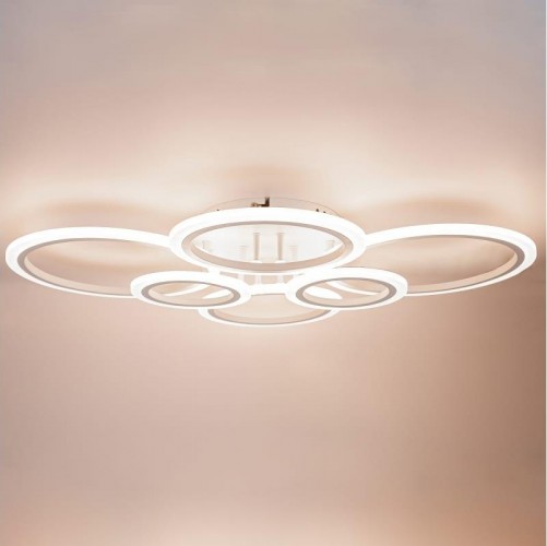 Светодиодная диммируемая люстра GLANZEN LED-0130-ROUND-white с пультом управления - изображение 2