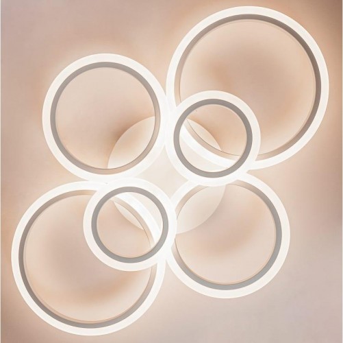 Светодиодная диммируемая люстра GLANZEN LED-0130-ROUND-white с пультом управления - изображение 3