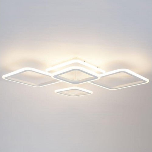 Светодиодная диммируемая люстра GLANZEN LED-0120-SQUARE-white с пультом управления - изображение 2