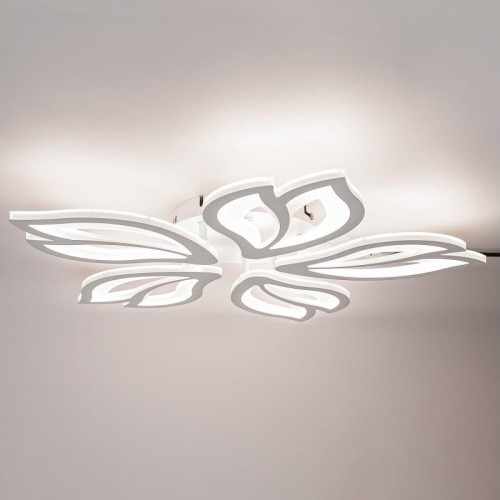 Светодиодная диммируемая люстра GLANZEN LED-0090-FLOWER-white с пультом управления - изображение 4