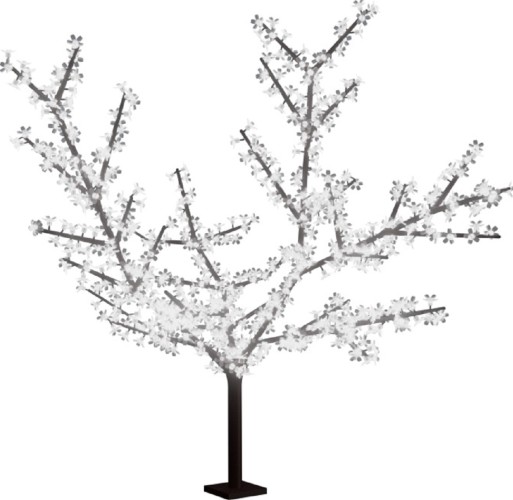 Светодиодное дерево Сакура Neon-Night 531-125 высота 2,4 м, диаметр кроны 2,0 м, белые светодиод