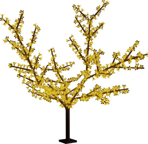 Светодиодное дерево Сакура Neon-Night 531-101 высота 1,5м, диаметр кроны 1,8м, желтые светодиоды