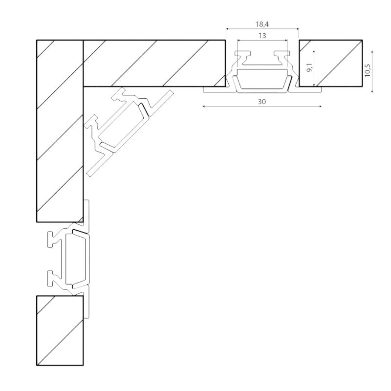 Профиль алюминиевый SWG RC-1030 000084 - изображение 2