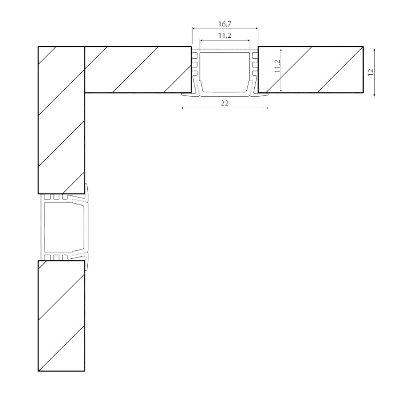 Профиль алюминиевый SWG RC-2212 002452 - изображение 2