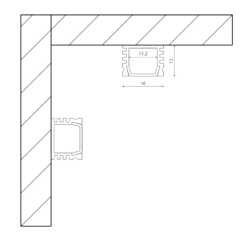 Профиль алюминиевый SWG SF-1612-BL 020194 - изображение 3