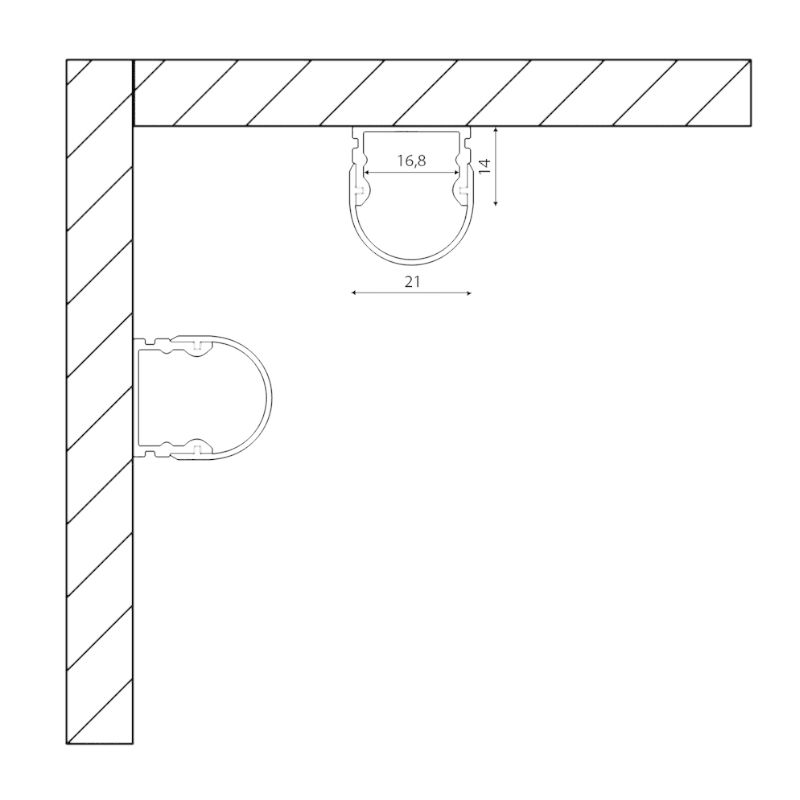 Профиль алюминиевый SWG SF-2121-RD 000085 - изображение 6