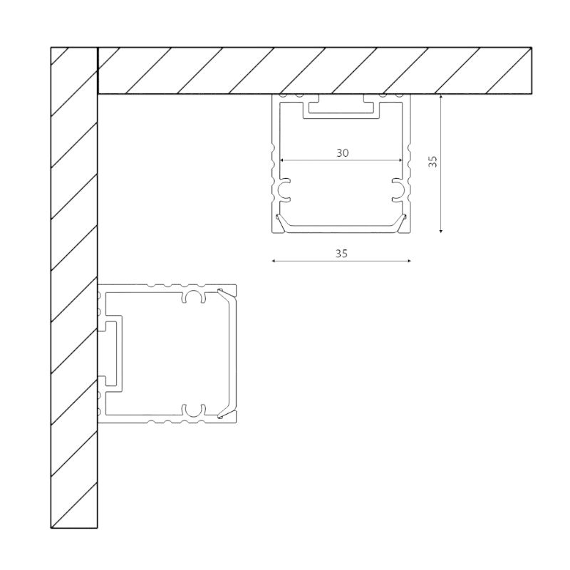 Профиль алюминиевый SWG SF-3535 001763 - изображение 4