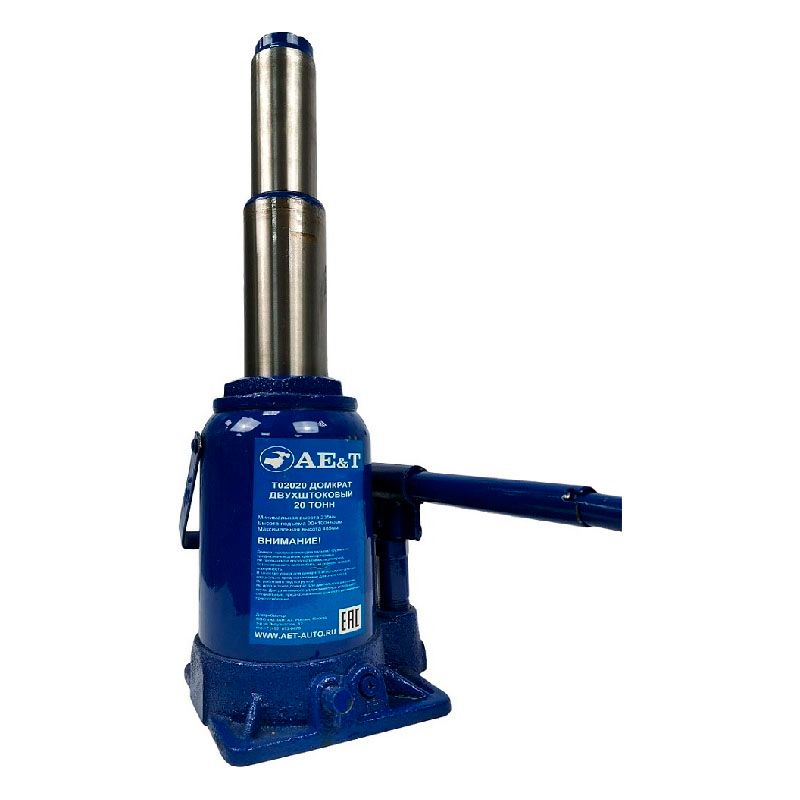 Домкрат бутылочный двухштоковый T02020 AE&T 20т - изображение 2