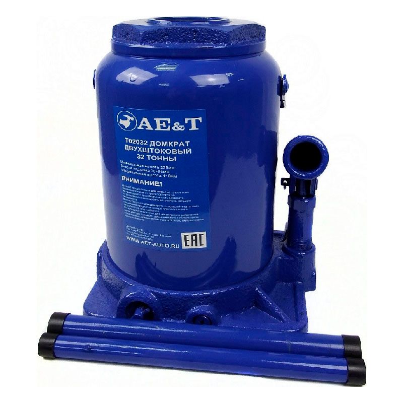 Домкрат бутылочный двухштоковый T02032 AE&T 32т - изображение 2