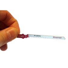 Пилки для лобзика по дереву T101AO, 2 шт, 76х50мм, шаг зуба 1,4мм, чистый фигурный рез, HCS, БОЕКОМП - изображение 6