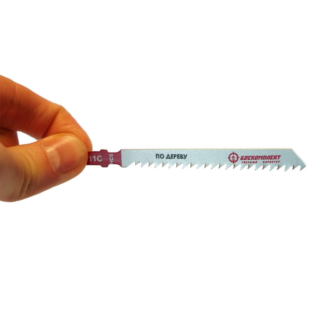 Пилки для лобзика по дереву T111C, 2 шт, 100х74мм, шаг зуба 3мм, быстрый прямой рез, HCS, БОЕКОМПЛЕК - изображение 3