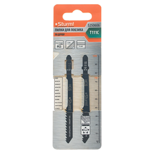 Пилки для лобзика по дереву T111C, 2 шт, 100х75мм, шаг зуба 3мм, быстрый прямой рез, HCS, Sturm! - изображение 3