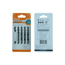 Пилки для лобзика по дереву T119B, 5 шт, 76х51мм, шаг зуба 2 мм, быстрый прямой рез, HCS, Sturm! - изображение 6