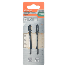 Пилки для лобзика по дереву T119BO, 2 шт, 76х51мм, шаг зуба 2мм, быстрый фигурный рез, HCS, Sturm! - изображение 3