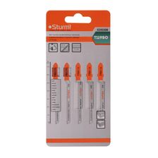 Пилки для лобзика по дереву T119BO, 5 шт, 76х51мм, шаг зуба 2мм, быстрый фигурный рез, HCS, Sturm! - изображение 3