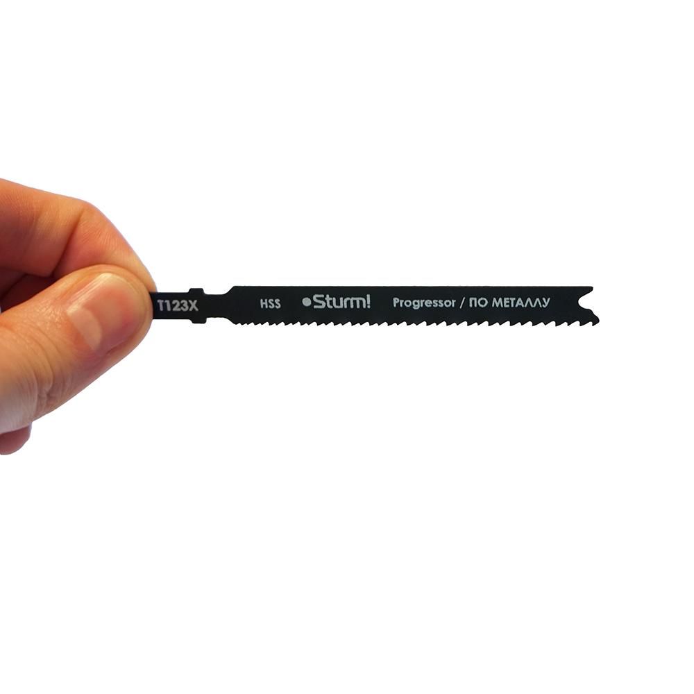 Пилки для лобзика по металлу T123X, 2 шт, 100х75мм, шаг зуба 1,2-2,6мм, ПРОГРЕССОР, HСS, Sturm! - изображение 3