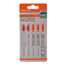 Пилки для лобзика по дереву T144DP,  5 шт, 100х75мм, шаг зуба 4мм, быстрый прямой рез, HCS, Sturm! - изображение 4