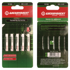 Пилки для лобзика по металлу T218A, 5 шт, 76х50мм, шаг зуба 1,2мм, тонкий фигурный рез, HSS, БОЕКОМП - изображение 2