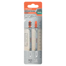 Пилки для лобзика по дереву T301CD, 2 шт, 115х90мм, шаг зуба 3мм, чистый прямой рез, HCS, Sturm! - изображение 3