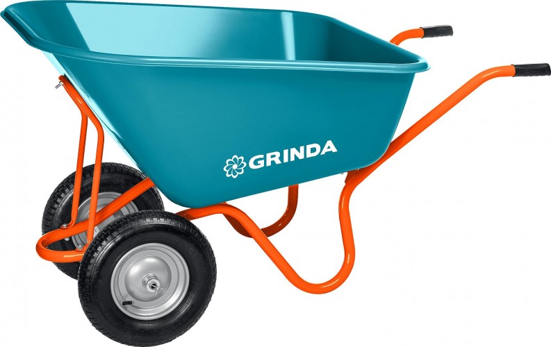 Тачка садовая GRINDA GP-1 ударопрочный пластиковый кузов 260л г/п 120кг 422401