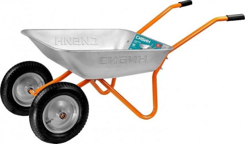 Тачка садовая Сибин СТ-21 двухколесная, 100 кг 39909_z01