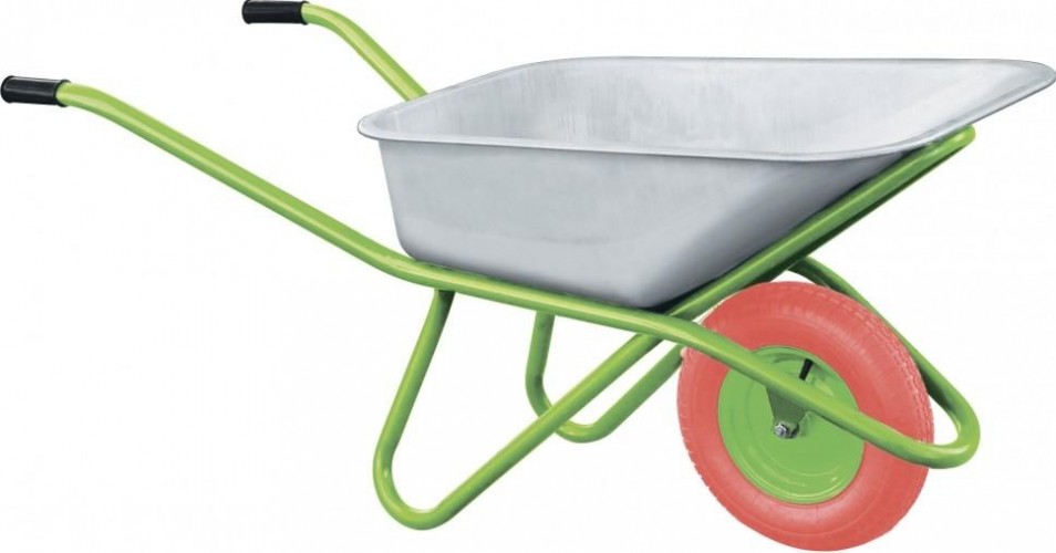 Тачка садово-строительная СИБРТЕХ 68968 с PU колесом, 180 кг, 90 л. - изображение 2