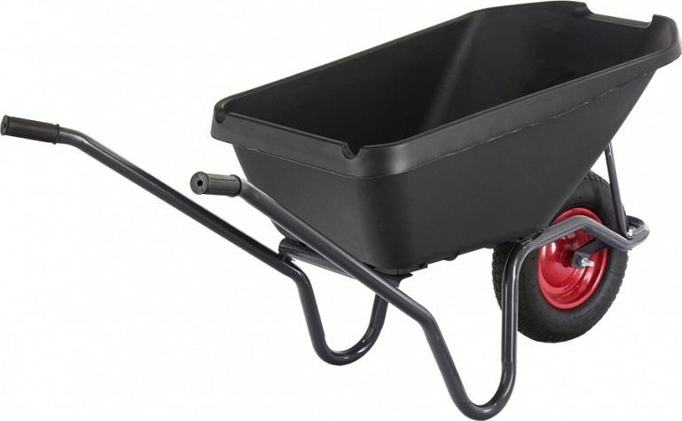 Тачка садово-строительная СИБРТЕХ 68919 с пластиковым корытом, 175 кг, 90 л. - изображение 2