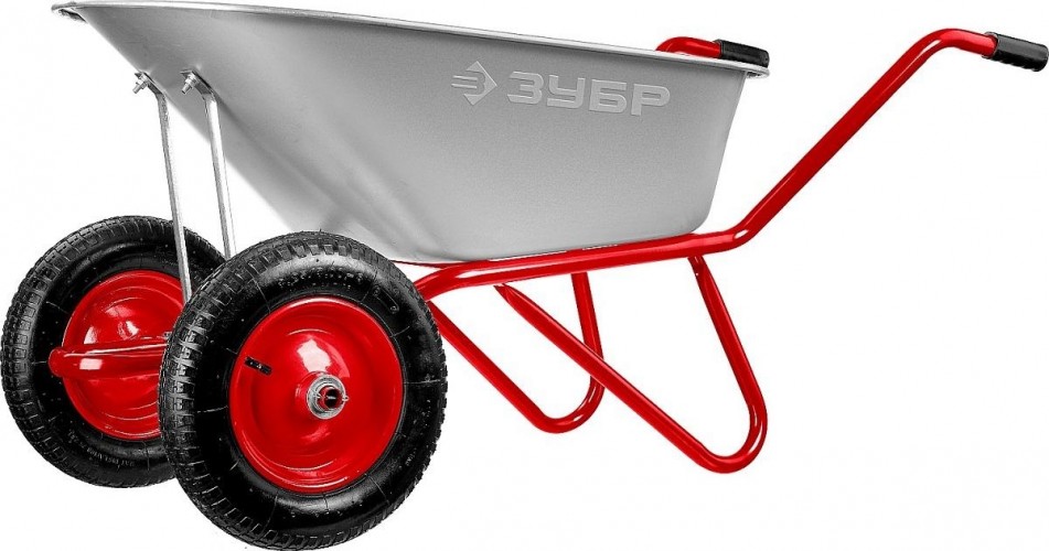 Тачка садово-строительная ЗУБР Т-21 двухколесная, 180 кг 39952 - изображение 4