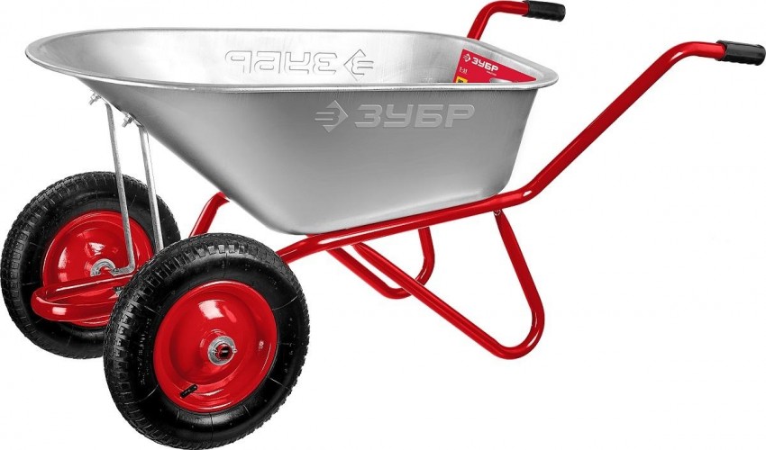 Тачка садово-строительная ЗУБР Т-21 двухколесная, 180 кг 39952