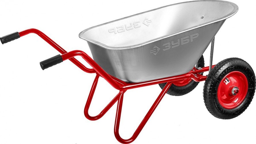 Тачка садово-строительная ЗУБР Т-21 двухколесная, 180 кг 39952 - изображение 2