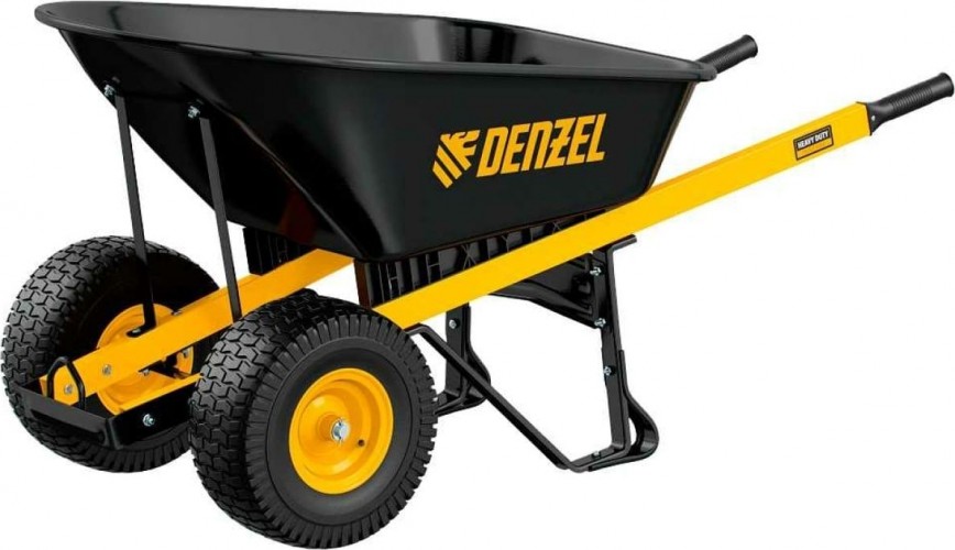 Тачка строительная Denzel 69000 усиленная, 140 л., 250 кг, двухколесная