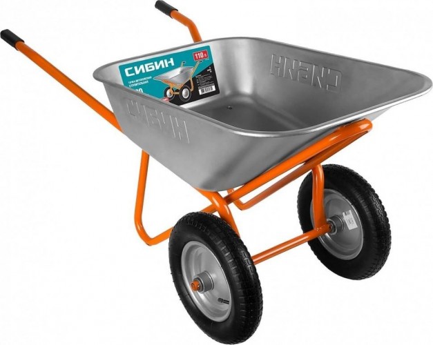 Тачка строительная Сибин СТ-22 двухколесная, 200 кг 39905_z01 - изображение 3