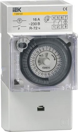 Таймер аналоговый IEK ТЭМ181 16А 230В на DIN-рейку MTA20-16