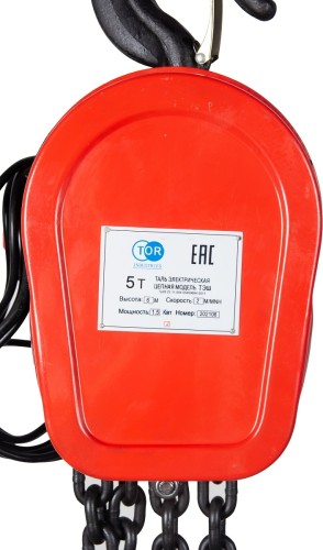 Таль электрическая цепная TOR DHP 5т  6м 1285062 1285062 - изображение 2