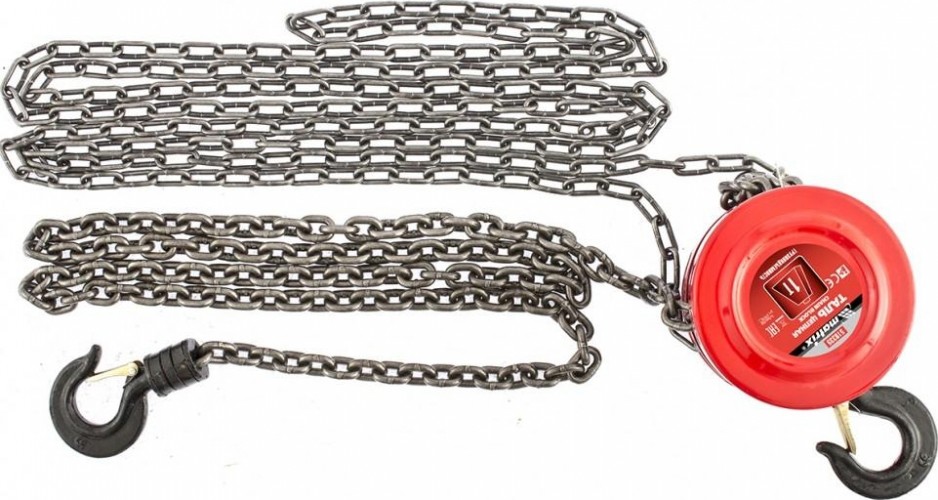 Таль цепная MATRIX 1 т h подъема 2,5 м, между крюками 300 мм 519335 519335