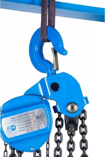 Таль цепная TOR ТРШ C PRO 10ТХ3М ручная, шестеренная 1011031 - изображение 5