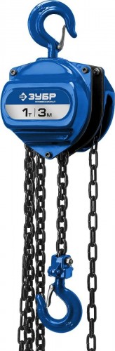 Таль цепная ЗУБР Профессионал "ТШ-1-3" шестеренная, 1т / 3м 43081-1_z01