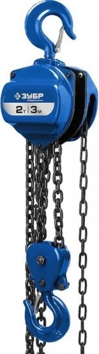 Таль цепная ЗУБР Профессионал "ТШ-2-3" шестеренная, 2т / 3м 43081-2_z01