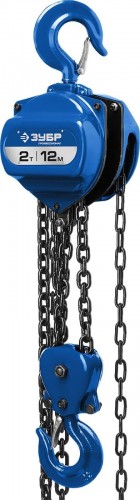 Таль цепная ЗУБР Профессионал "ТШ-2-12" шестеренная, 2т / 12м 43083-2_z01