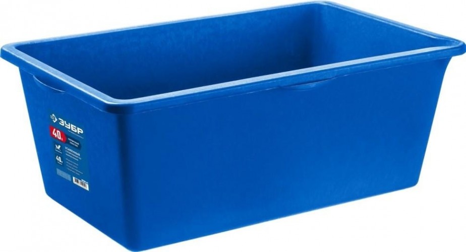 Таз строительный усиленный ЗУБР 06096-45 МАСТЕР прямоугольный 40л