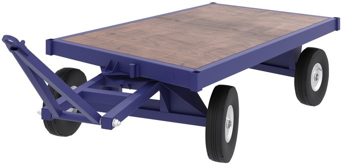 Тележка большегрузная Rusklad БТ 2 Н 1250 х 2500 мм, настил фанера, литые колеса