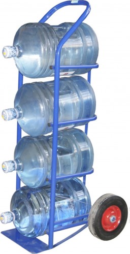 Тележка для перевозки 4 х баллонов с водой Rusklad ВД 4 пневматические колеса, 1352х560х576 мм ВД 4 пневмо - изображение 3