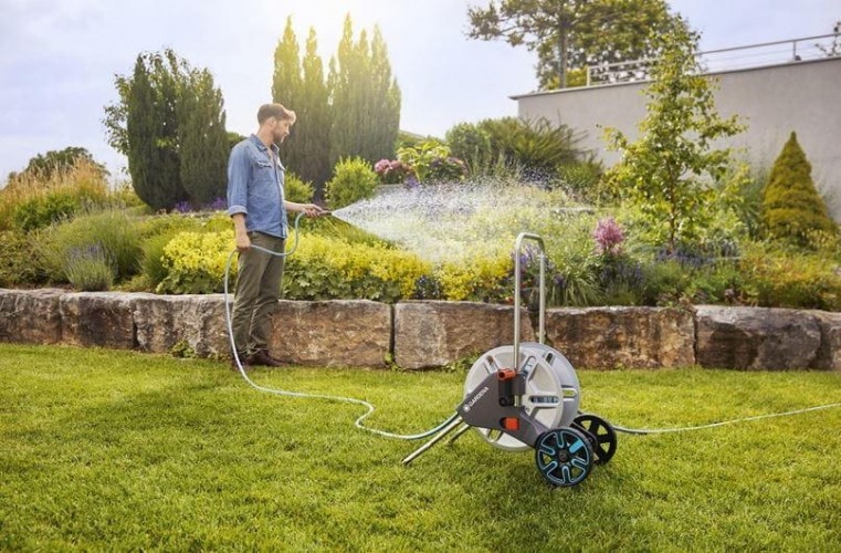 Тележка для шланга GARDENA CleverRoll M с комплектом для полива металлическая 18542-20.000.00 18542-20.000.00 - изображение 4