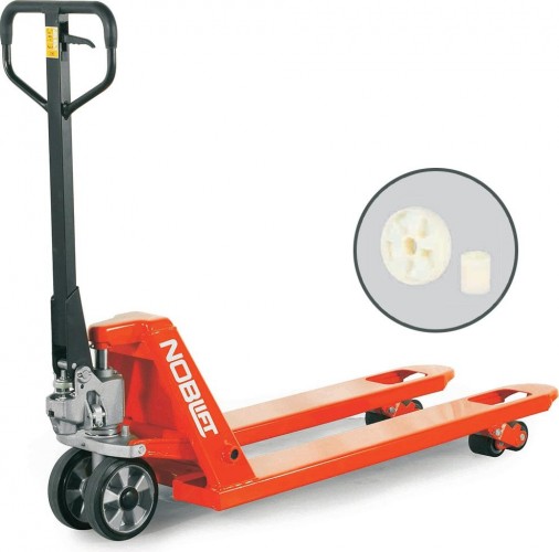 Тележка гидравлическая NOBLELIFT АС30 нейлоновые колеса (грузоподъемность-3,0 т) 09001191