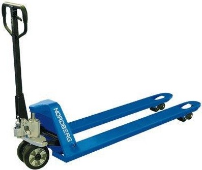 Тележка гидравлическая NORDBERG N3901-25R складская 2,5 т, усиленная, с резиновыми колесами ЦБ-00017480