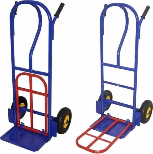 Тележка грузовая двухколесная Rusklad КГ 250 П с откидной полкой, литые колеса КГ 250 П литые